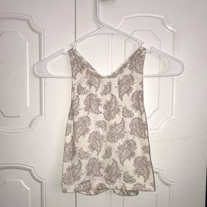 Charlotte Russe Tops - White & purple pasley tank top Charlotte Russe Tops - White & purple pasley tank top